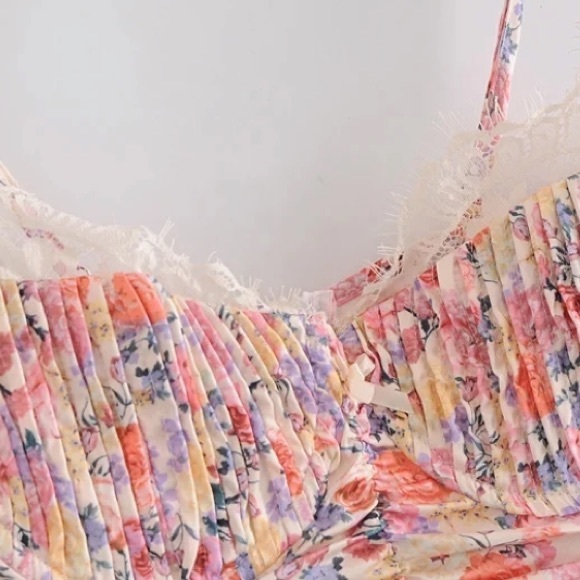 CLEARANCE Floral Ruched Cami Tank Mini Dress - Picture 8 of 14